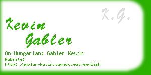 kevin gabler business card